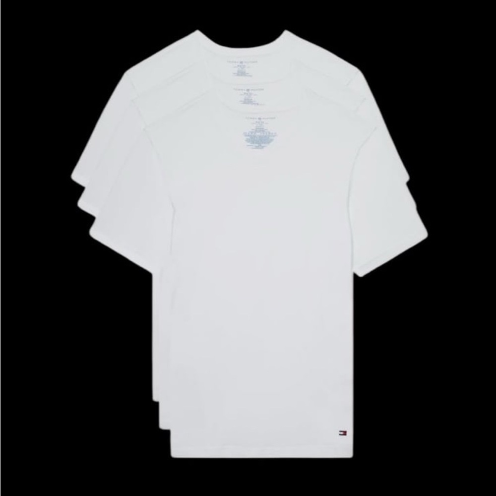 NWT  TOMMY HILFIGER 3PACK CLASSIC FIT SHORT SLEEVE V-NECK T-SHIRTS   SIZ…